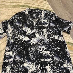 Ksubi Black and White Abstract Shirt